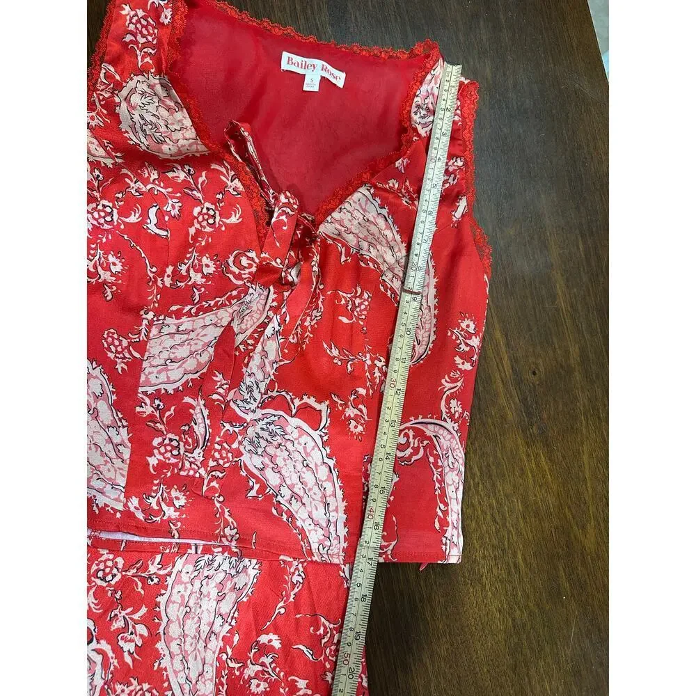 Western Y2K Coquette Babydoll Top Skirt Set Women Small Lace Paisley Boho Silky - Picture 6 of 16